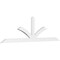 Ekena Millwork Richland Architectural Grade PVC Gable Bracket, 96"W x 28"H x 2"D x 4"F, 7/12 Pitch GBP096X28X0204RIC00 - alternate 1